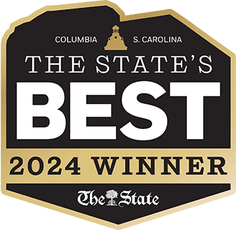 A logo stating "The State's Best 2024 Winner," from The State in Columbia, South Carolina.
